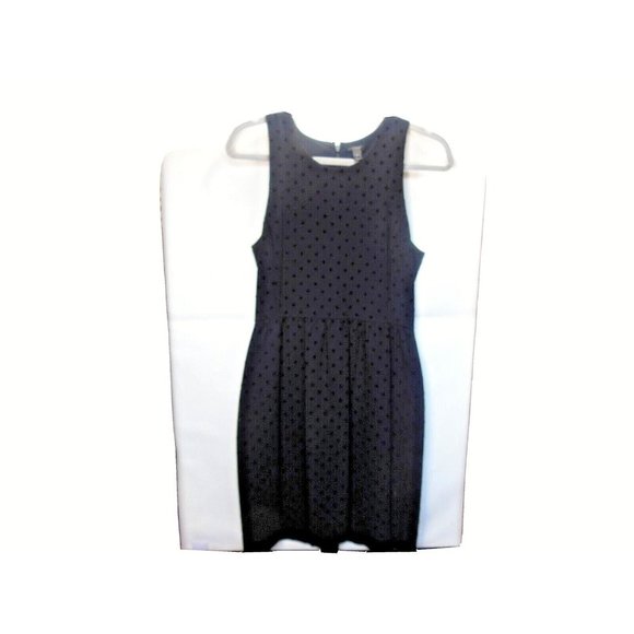 J Crew Women's Jacquard Polka Dot, Sleeveless A-Line, Little Black dress Size Sm - Picture 1 of 6
